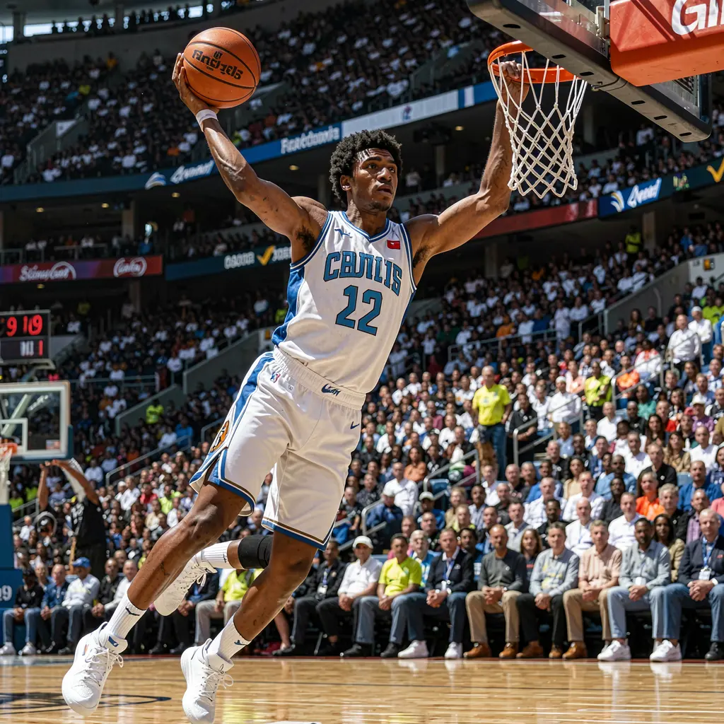 TAYA GM – Experience thrilling live basketball betting in the Philippines Intense live basketball moment with a player driving to the basket in front of a packed stadium showcasing the excitement of betting on basketball with TAYA GM in the Philippines